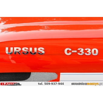 Maska z tworzywa NAGLAK URSUS C-330 czerwona z napisami chromowanymi  